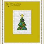 Vianočný stromček - predloha na vyšívanie