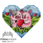 valentínske srdiečko - zaľúbené prasiatka