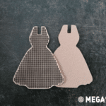 Drevená podložka na vyšívanie_ vzor_šaty