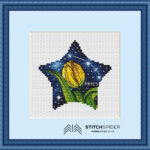 Vesmírny tulipán - predloha v ráme