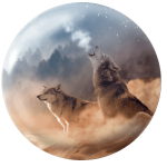 Magnetka na ihly na vyšívanie - zimní vlci - megastitch.eu