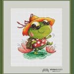 Žabka cestovateľka v ráme