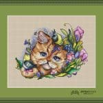 predloha na krížikové vyšívanie Májový večer v ráme