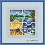predloha na krížikové vyšívanie puzzle 4 ročné obdobia