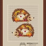 Jesenný ježko v ráme