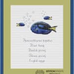 Ryba Tŕňovec pestrý v ráme