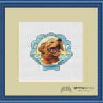 šťastný pes v ráme