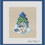 Iglu s medveďom v ráme