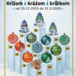Výzva Krížom krážom krížikom vianočné stromčeky a gule