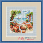 Relax na terase puzzle v ráme